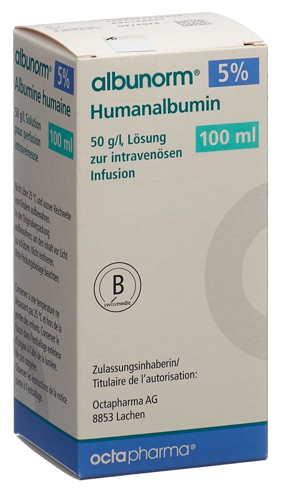 ALBUNORM 5 % 5 g/100ml 100ml fl ver
