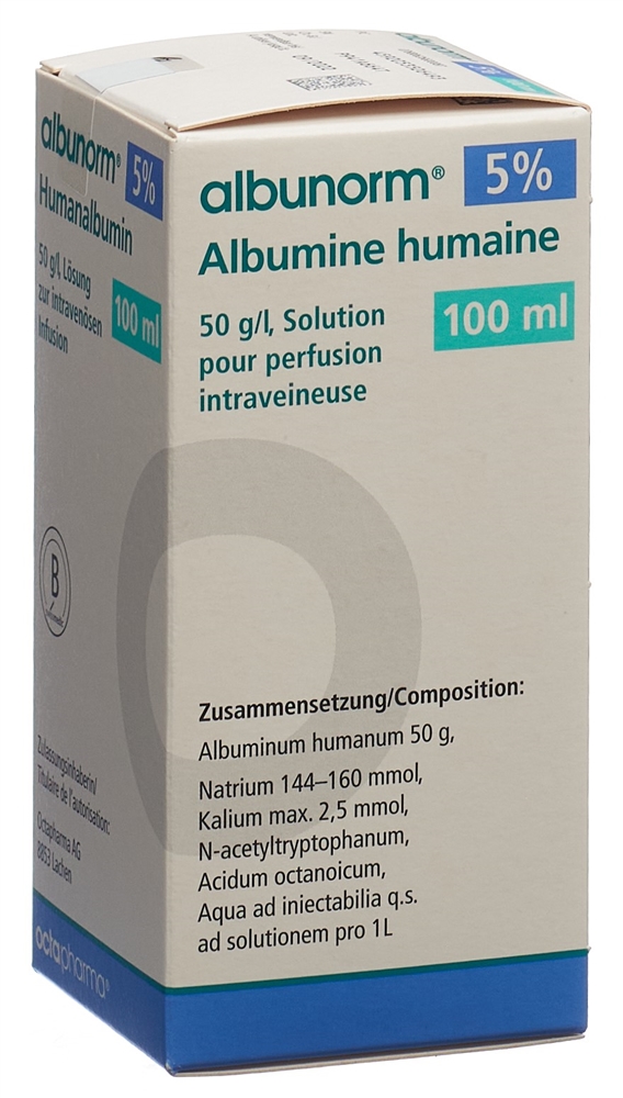 ALBUNORM 5 % 5 g/100ml 100ml fl ver