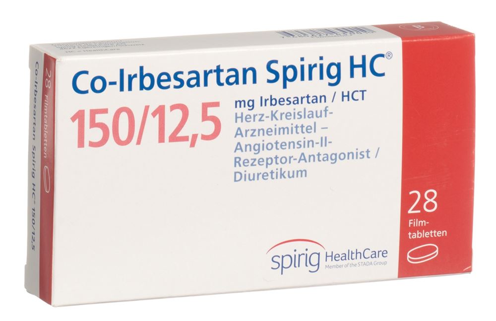 CO-IRBESARTAN Spirig HC cpr pel 150/12.5mg 28 pce