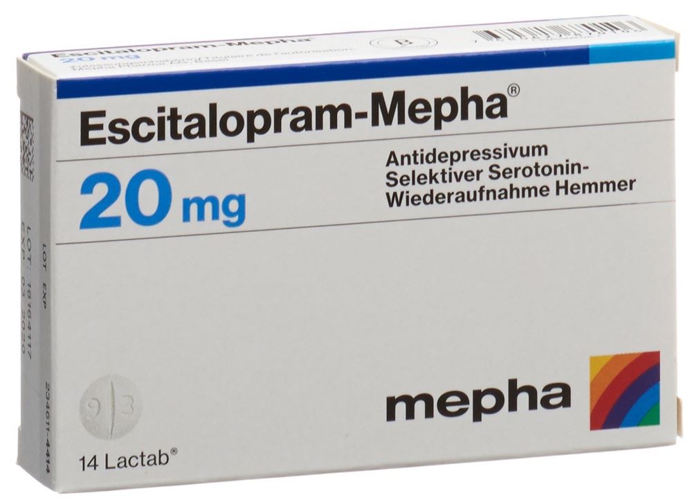 ESCITALOPRAM Mepha Lactab 20 mg 14 pce