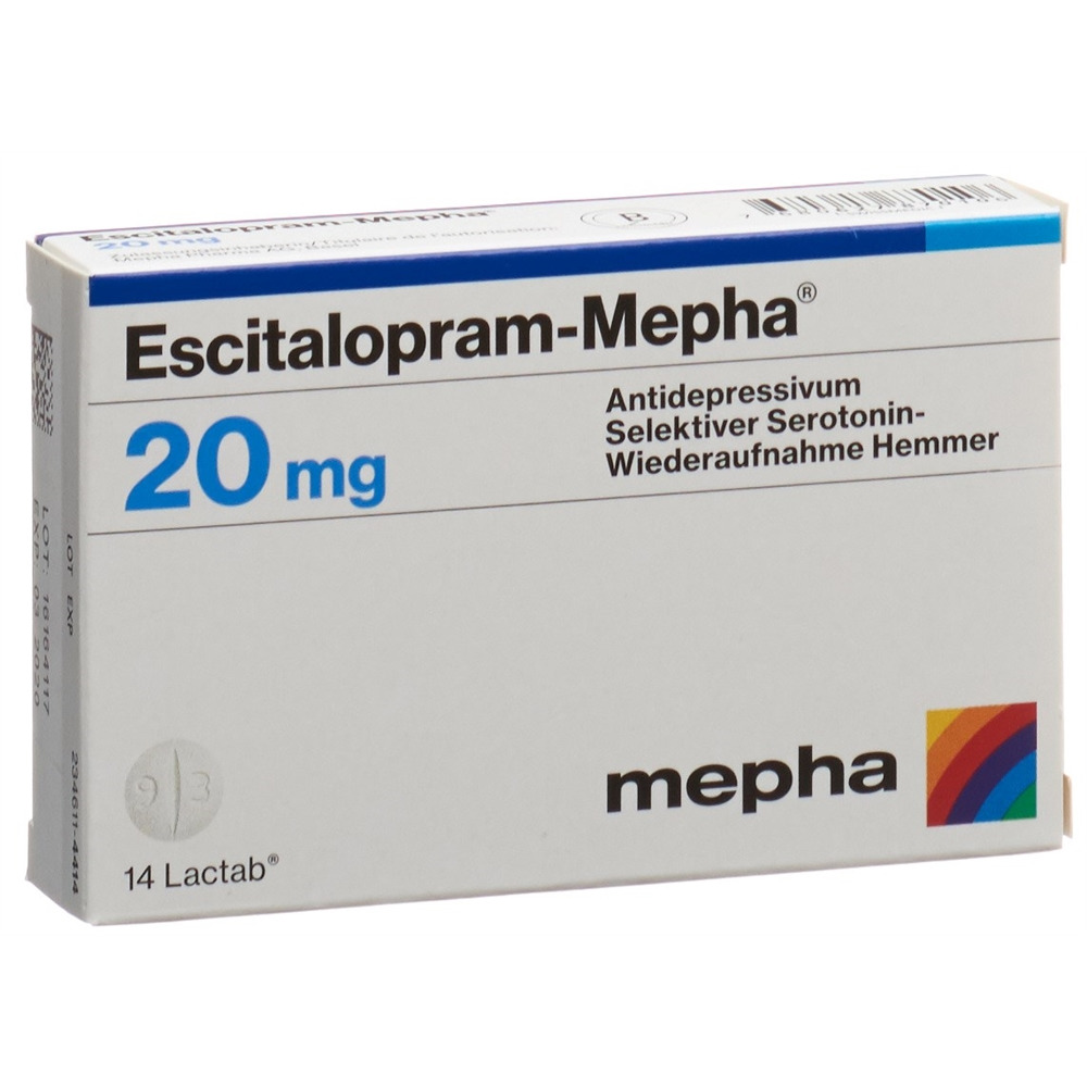 Escitalopram-Mepha 20 mg, Lactab