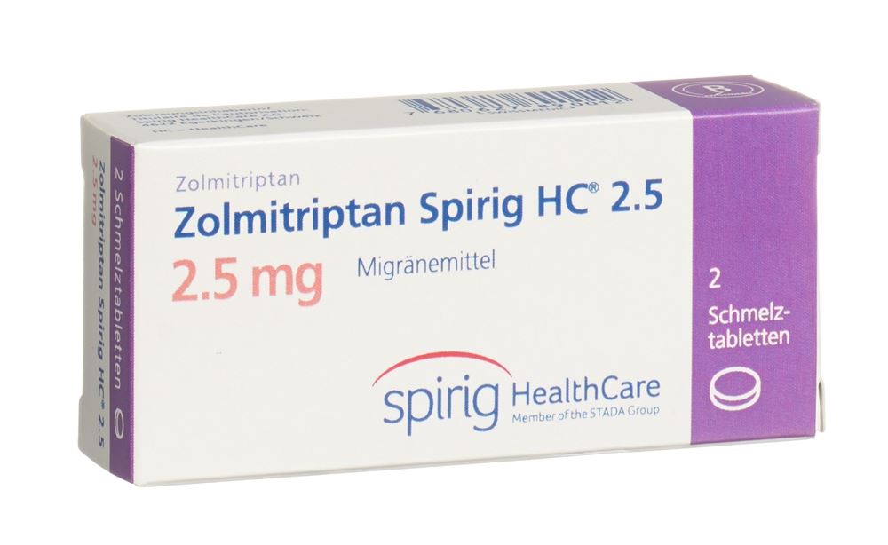 Zolmitriptan Spirig HC 2.5, Schmelztabletten