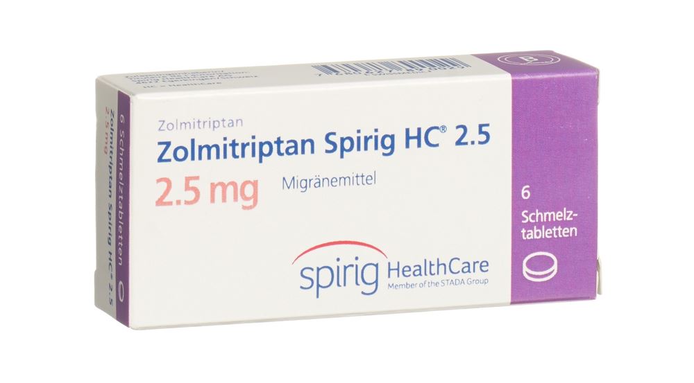 Zolmitriptan Spirig HC 2.5, Schmelztabletten