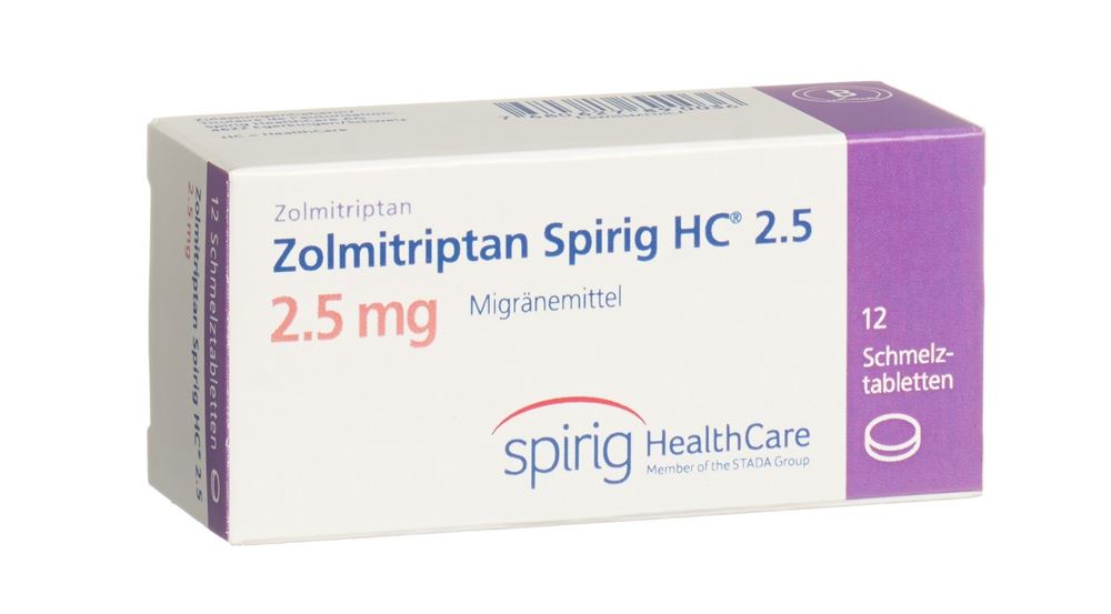 Zolmitriptan Spirig HC 2.5, Schmelztabletten