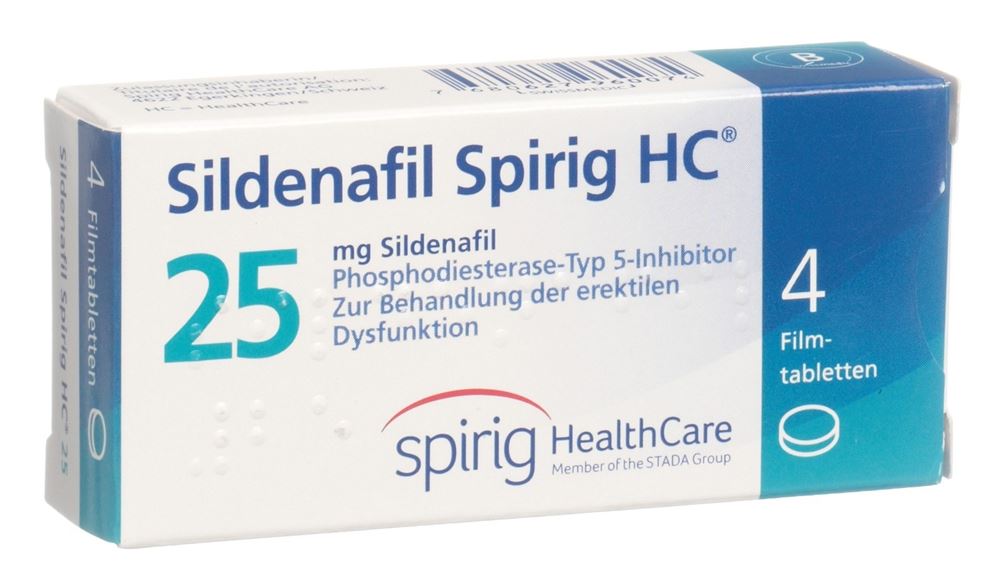 Sildenafil Spirig HC 25 mg, Filmtabletten