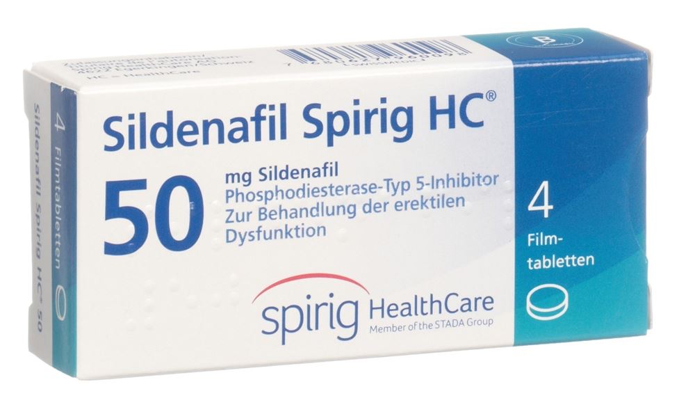SILDENAFIL Spirig HC cpr pell 50 mg 4 pce