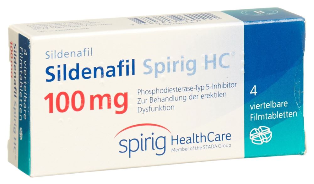 Sildenafil Spirig HC 100 mg, Filmtabletten
