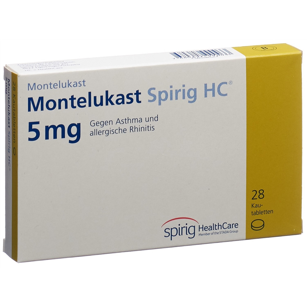MONTELUKAST Spirig HC cpr croquer 5 mg 28 pce