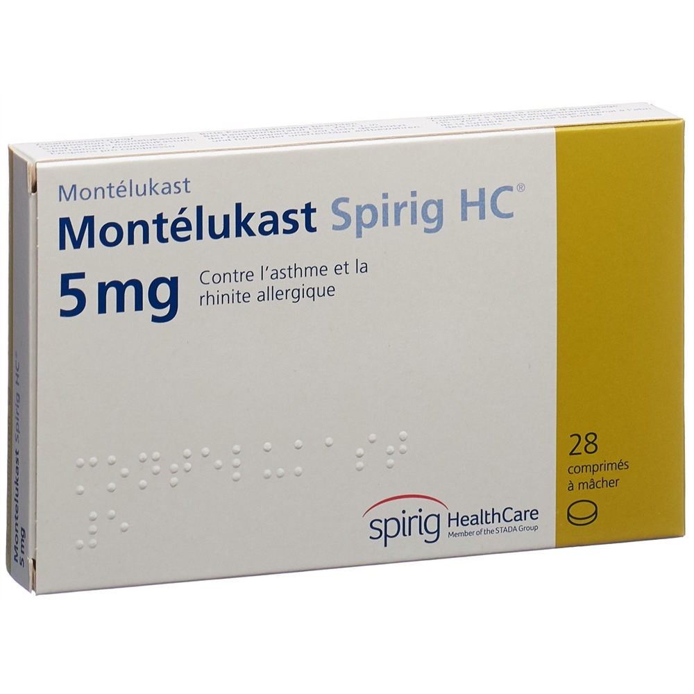 MONTELUKAST Spirig HC cpr croquer 5 mg 28 pce