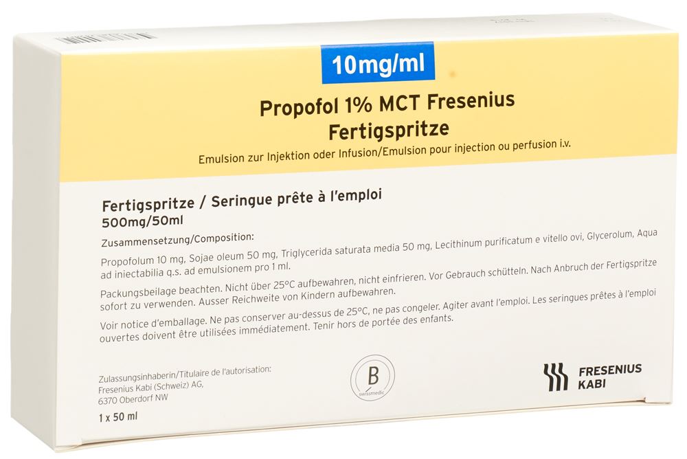 Propofol MCT Fresenius 10 mg/ml Fertigspritze, Emulsion zur Injektion/Infusion in einer Fertigspritze