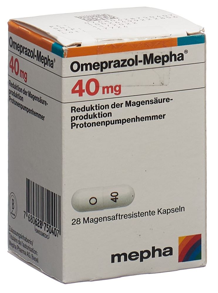 Omeprazol-Mepha 40 mg, magensaftresistente Kapseln