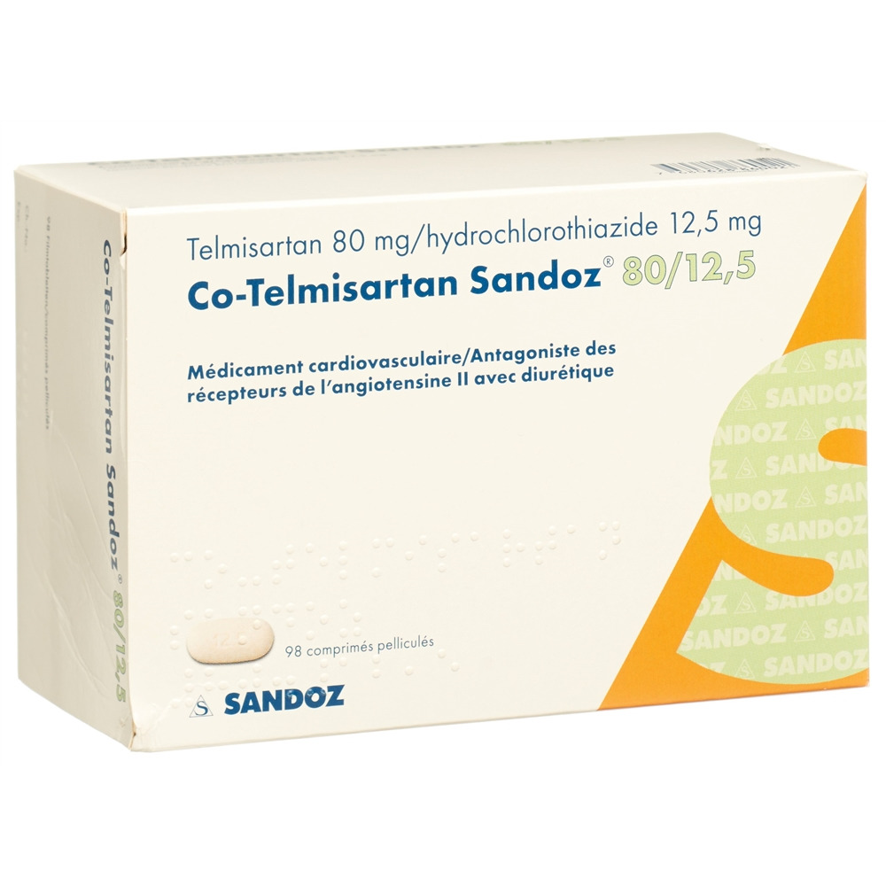 CO-TELMISARTAN Sandoz cpr pell 80/12.5 98 pce