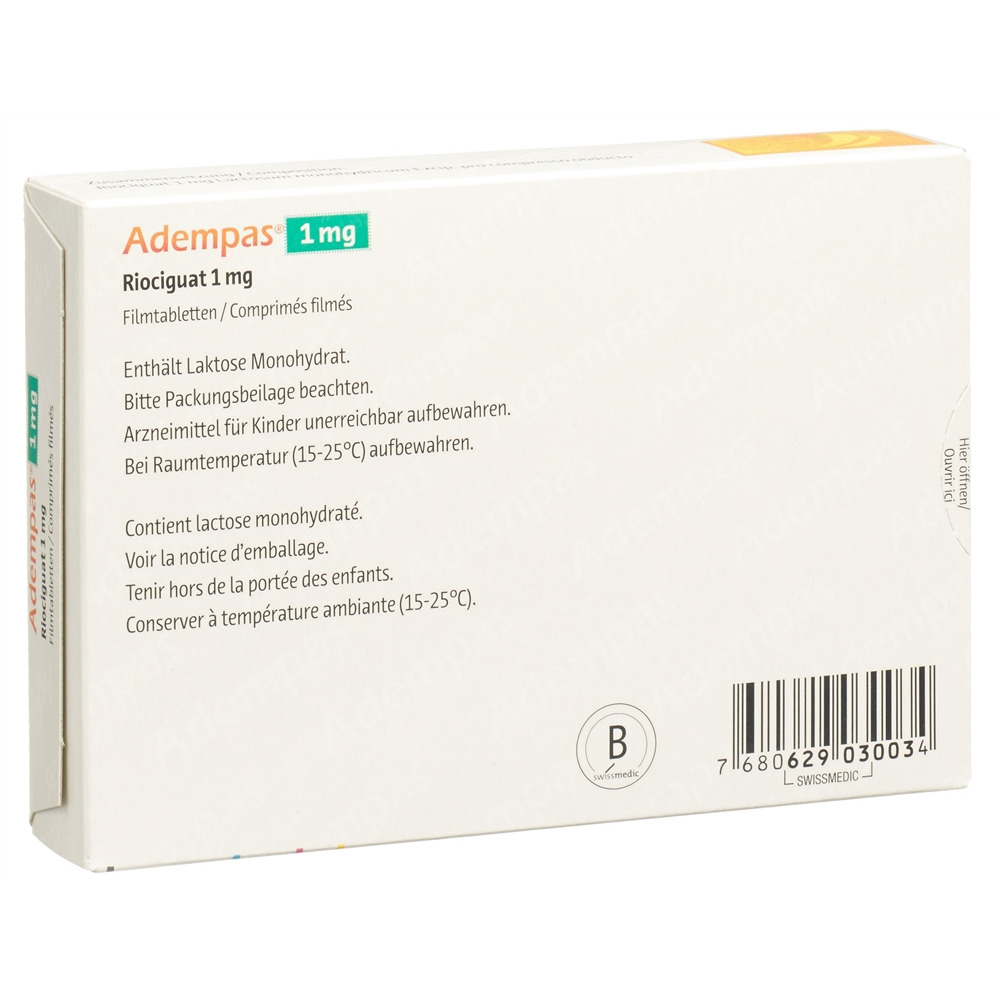 Adempas 1 mg, Filmtabletten
