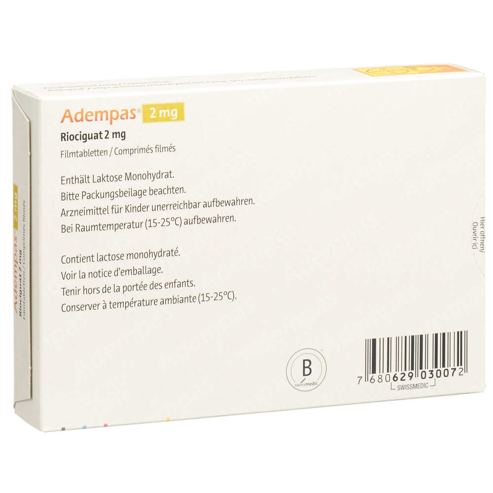 ADEMPAS cpr pell 2 mg 42 pce