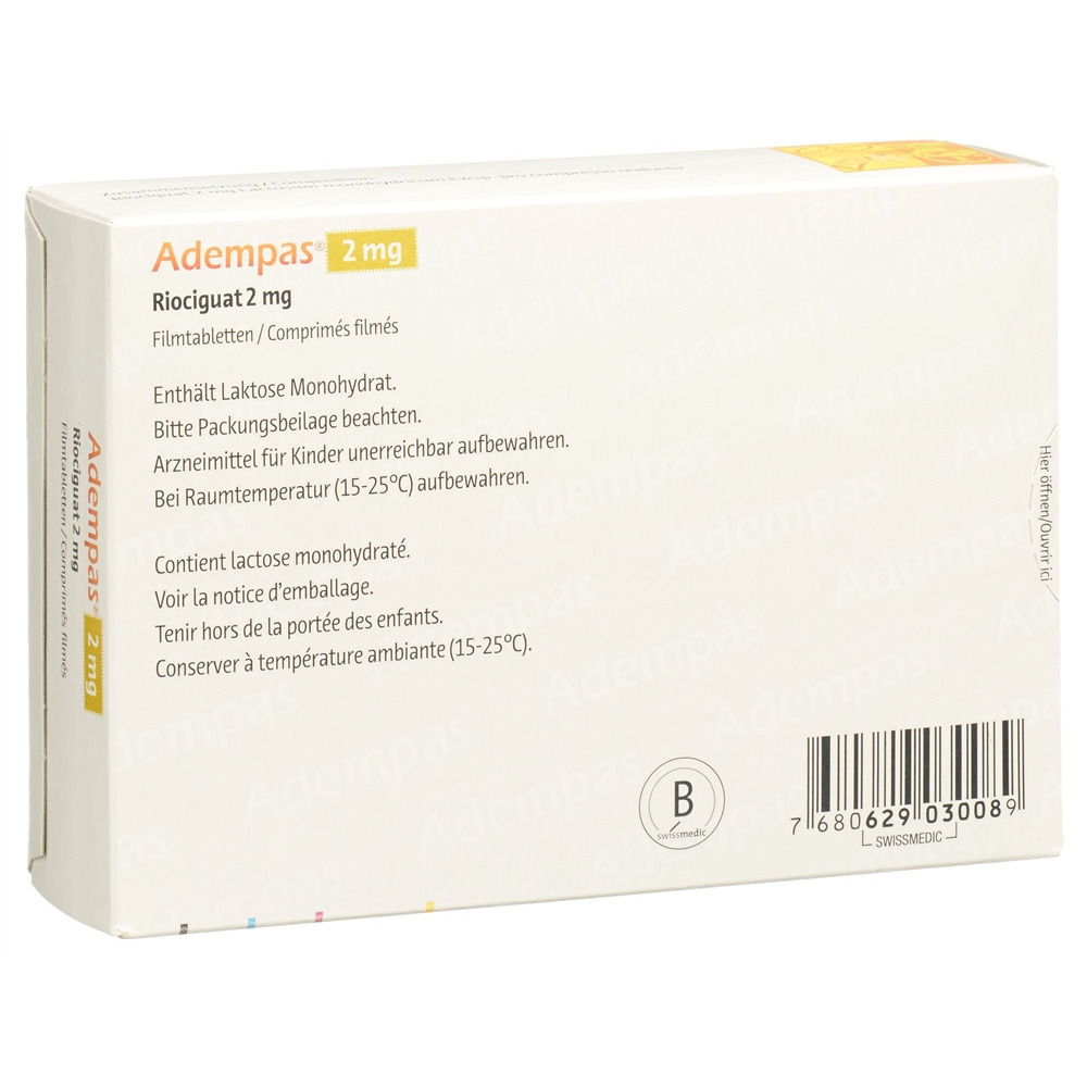 ADEMPAS cpr pell 2 mg 84 pce