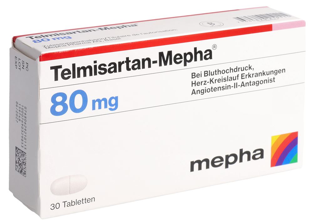 Telmisartan-Mepha 80 mg, Tabletten