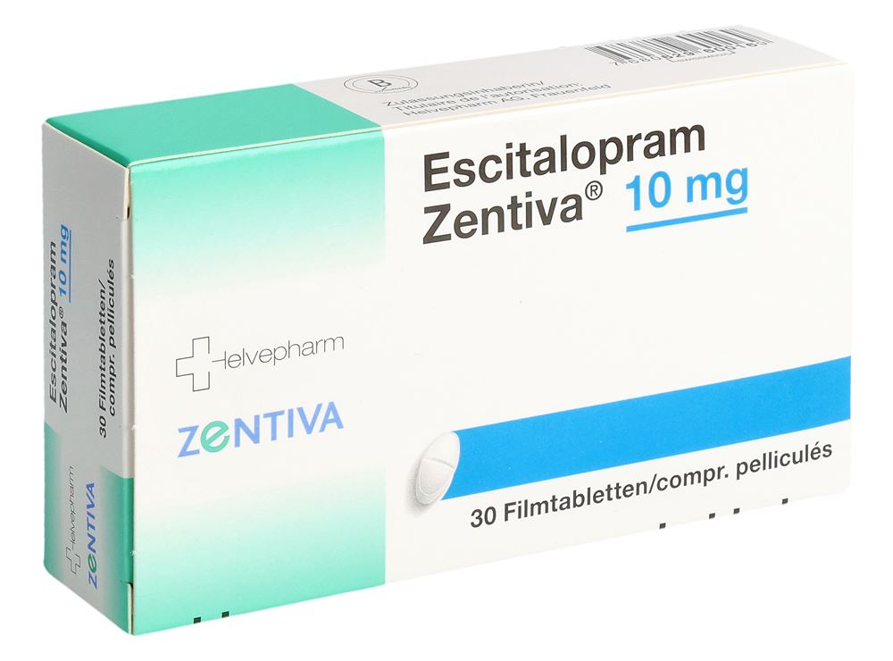 Escitalopram Zentiva 10 mg, Filmtabletten