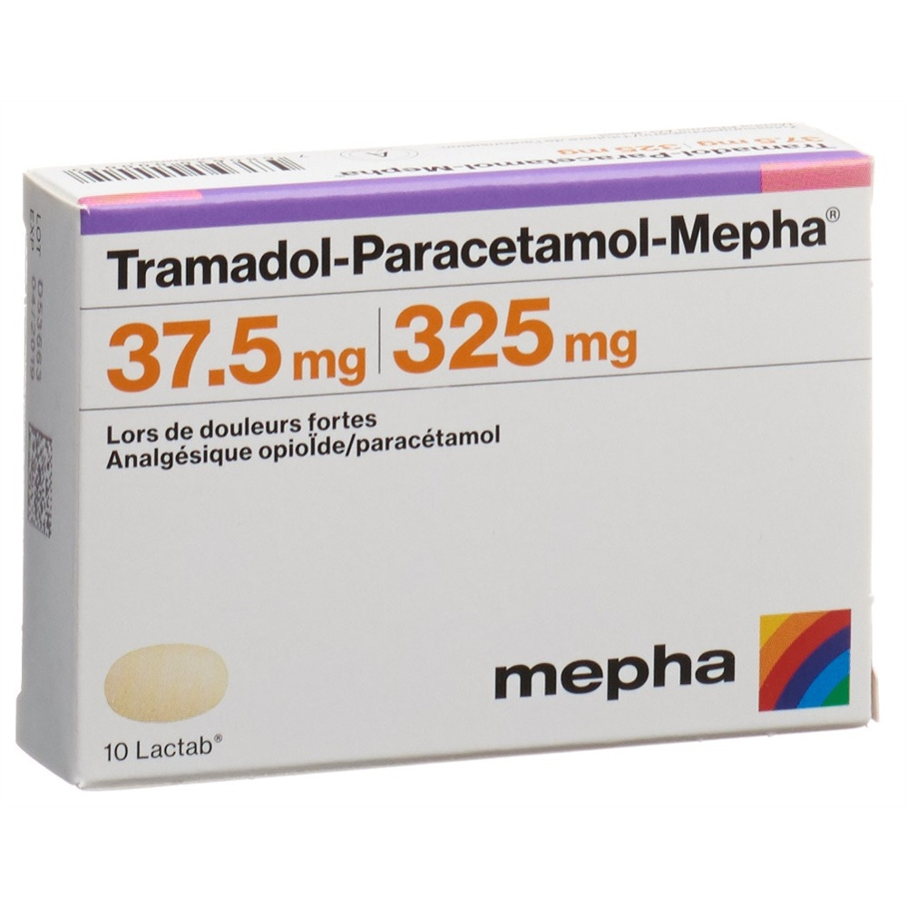Tramadol-Paracetamol-Mepha 37.5 mg/325 mg, Filmtabletten
