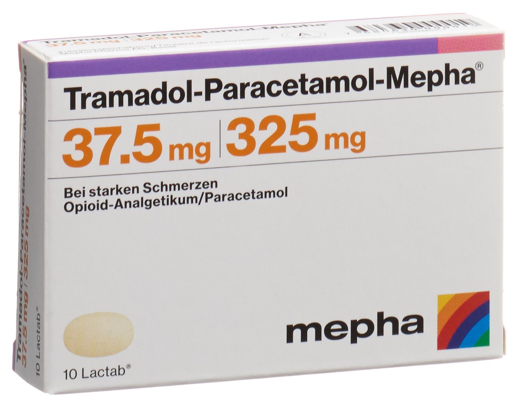 Tramadol-Paracetamol-Mepha 37.5 mg/325 mg, Filmtabletten