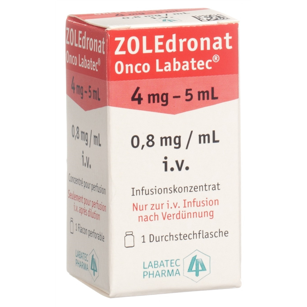 Zoledronat Onco Labatec 4 mg/5 ml, solution à diluer pour perfusion