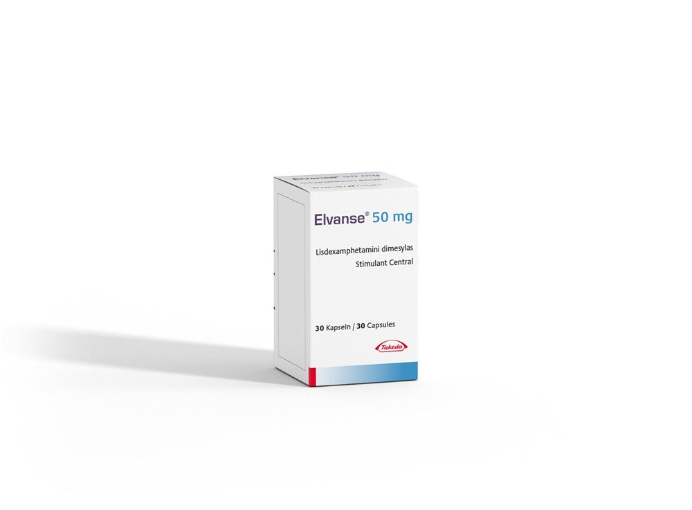 ELVANSE caps 50 mg bte 30 pce