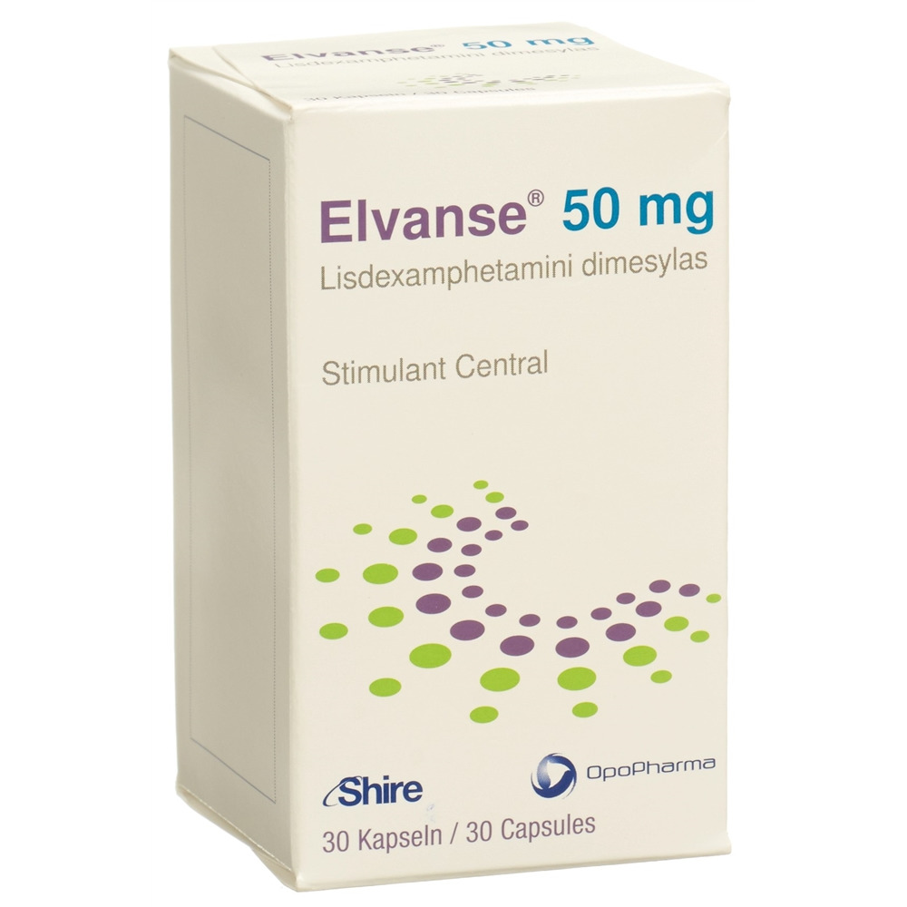 ELVANSE caps 50 mg bte 30 pce