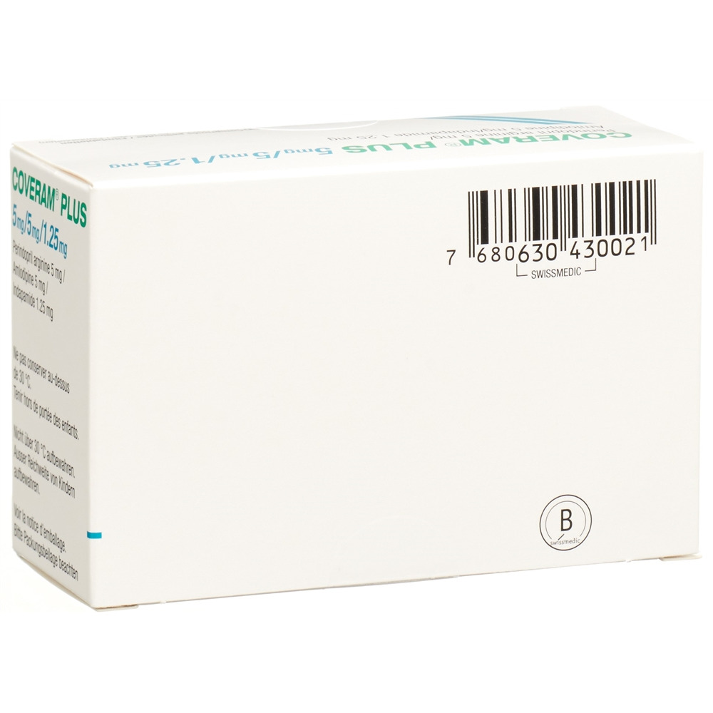 COVERAM plus cpr pell 5/5/1.25mg bte 90 pce