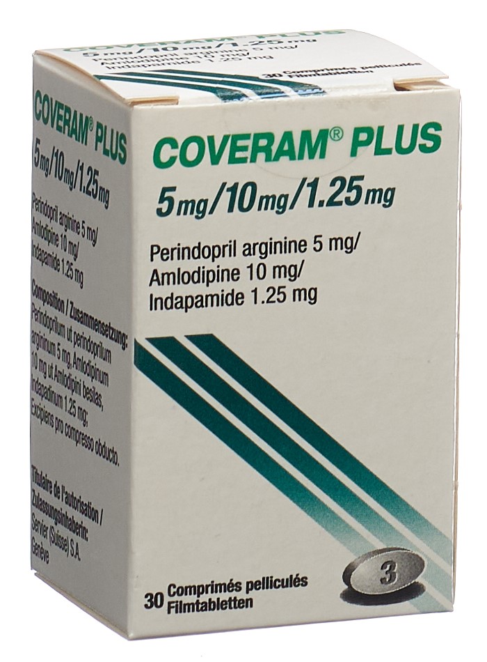 COVERAM plus cpr pell 5/10/1.25mg bte 30 pce