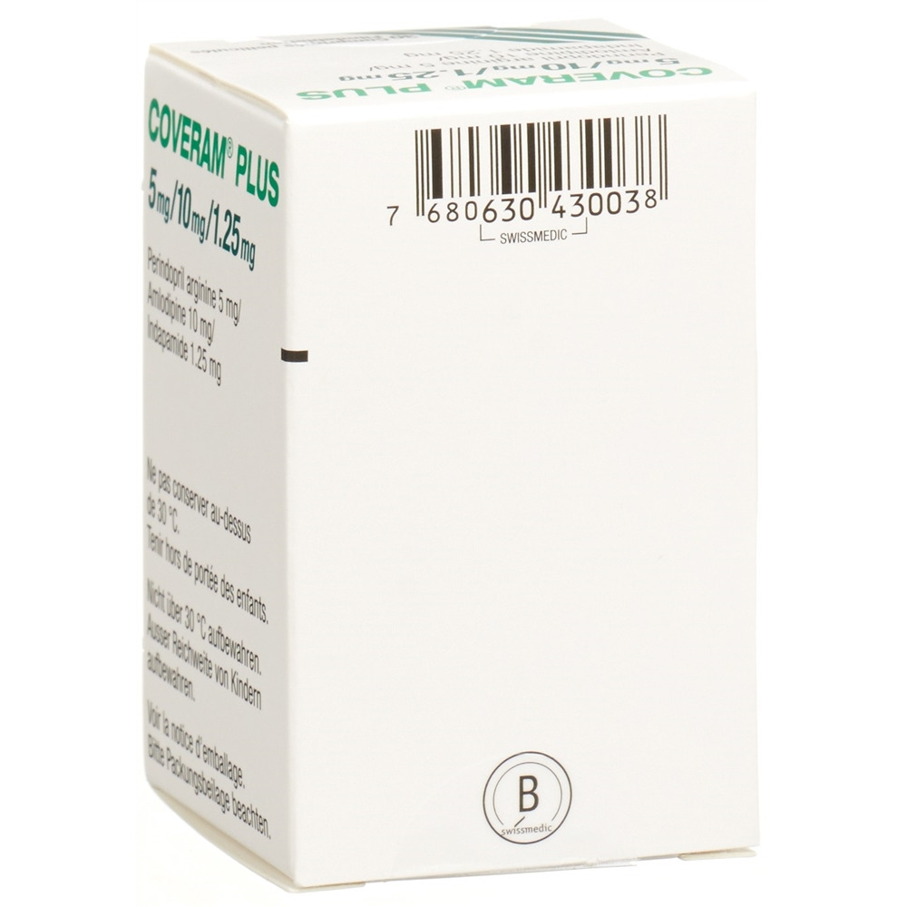 COVERAM plus cpr pell 5/10/1.25mg bte 30 pce