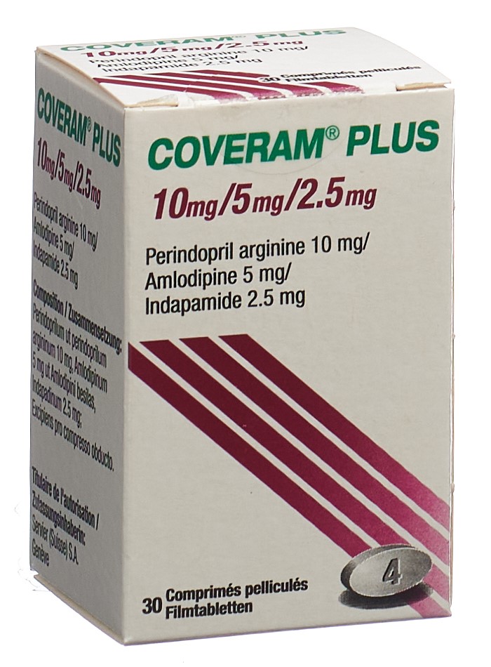 COVERAM plus cpr pell 10/5/2.5mg bte 30 pce