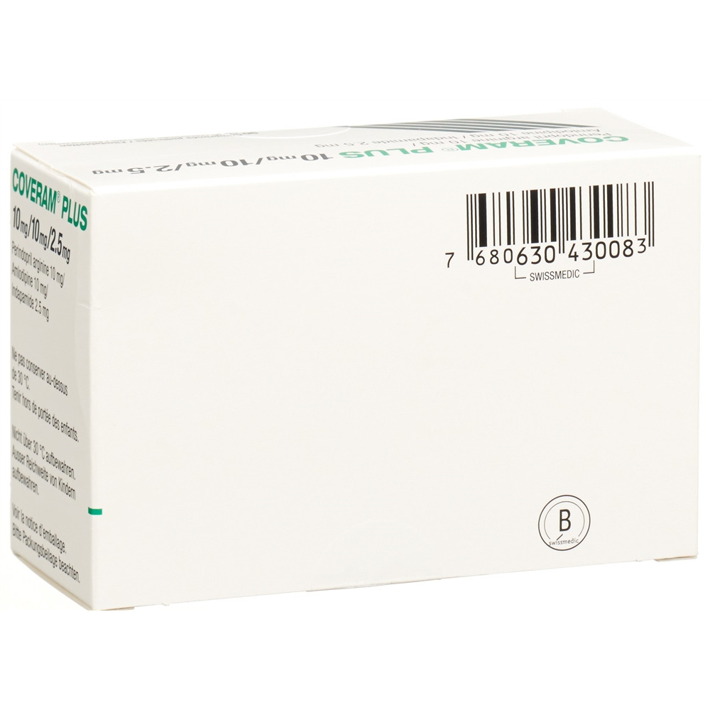 Coveram plus 10 mg/10 mg/2.5 mg, comprimés pelliculés