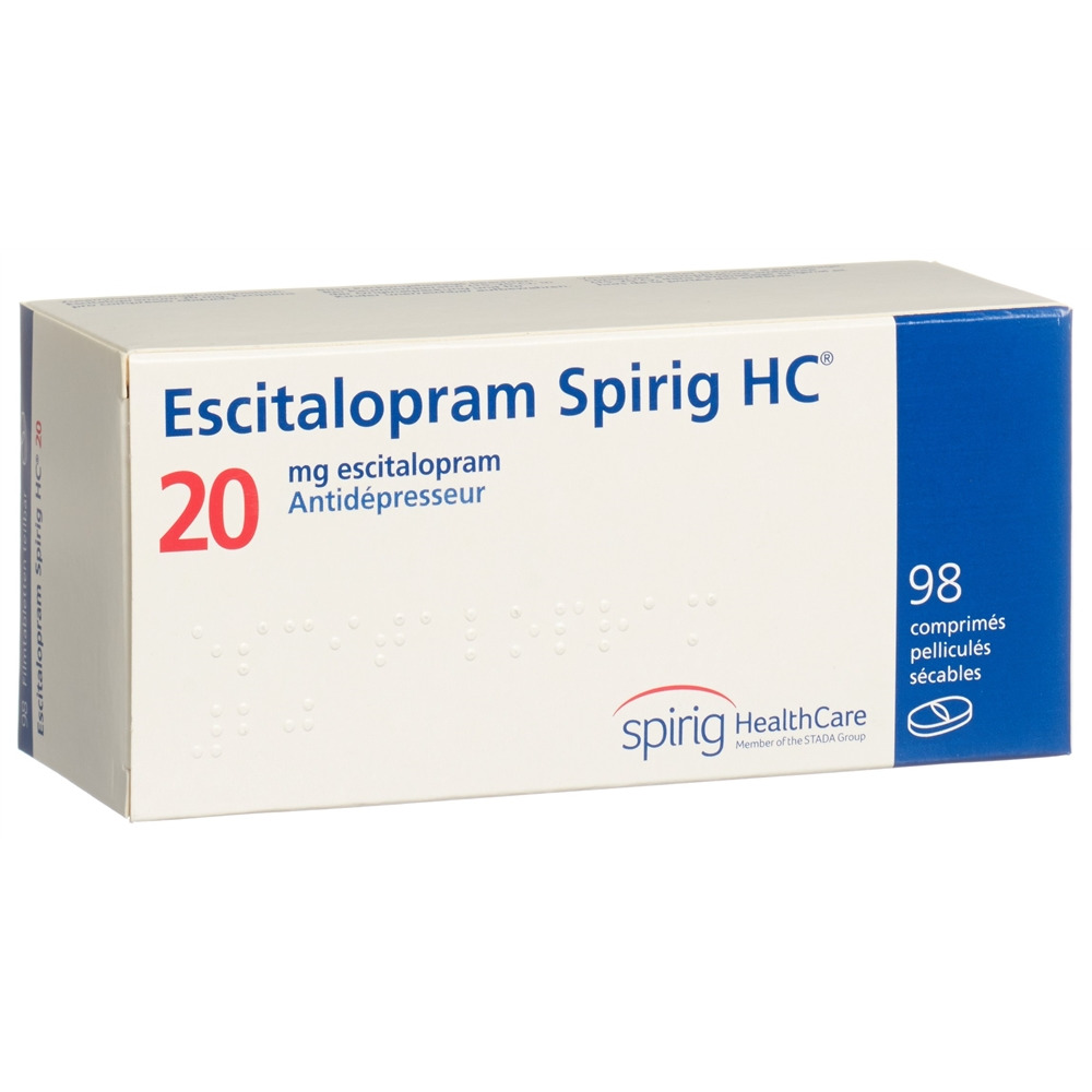 Escitalopram Spirig HC 20 mg, Filmtabletten