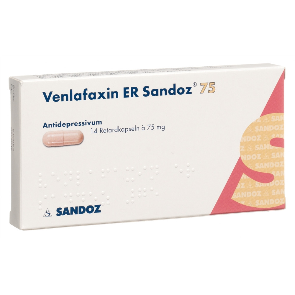 VENLAFAXINE ER Sandoz caps ret 75 mg 14 pce