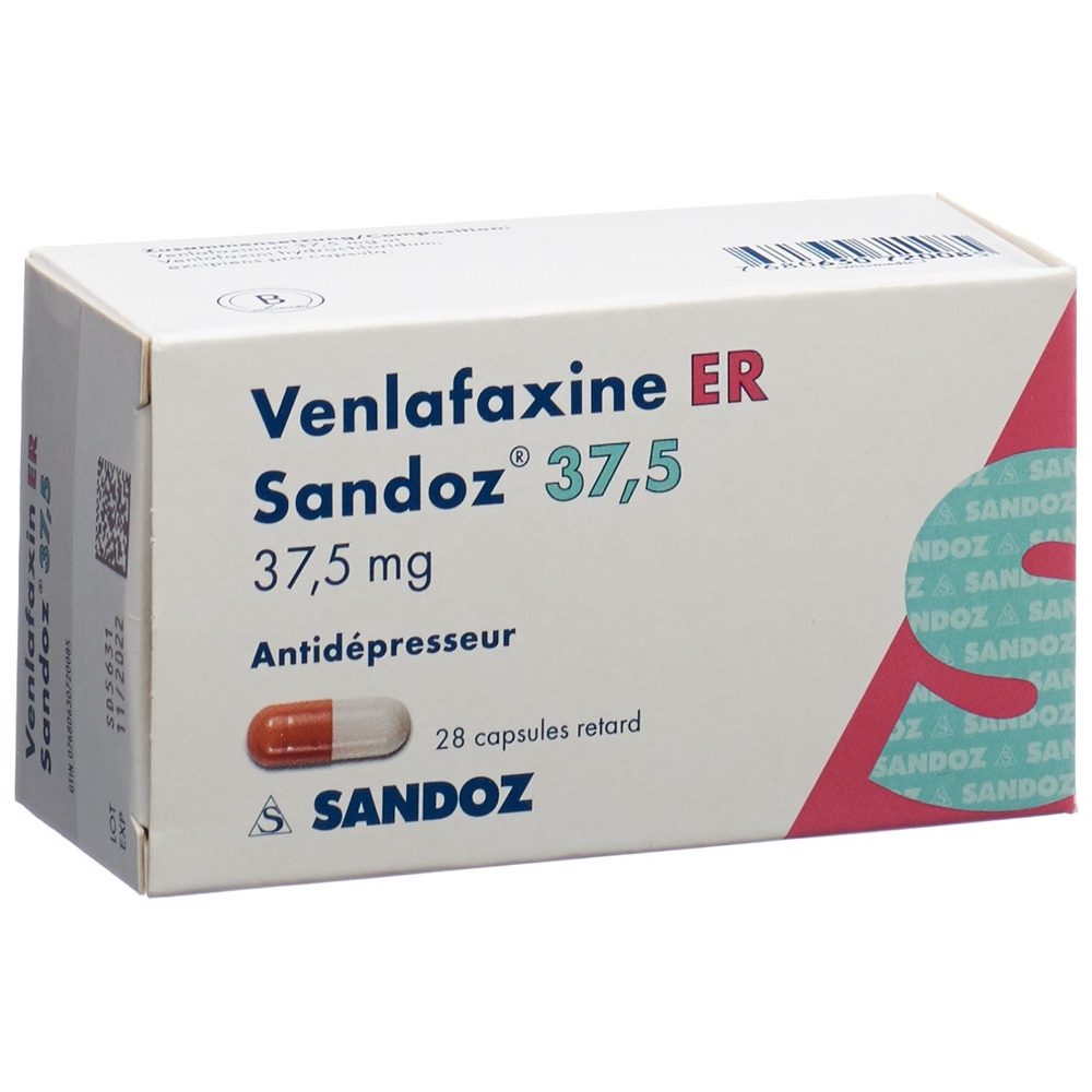 VENLAFAXINE ER Sandoz caps ret 37.5 mg 28 pce
