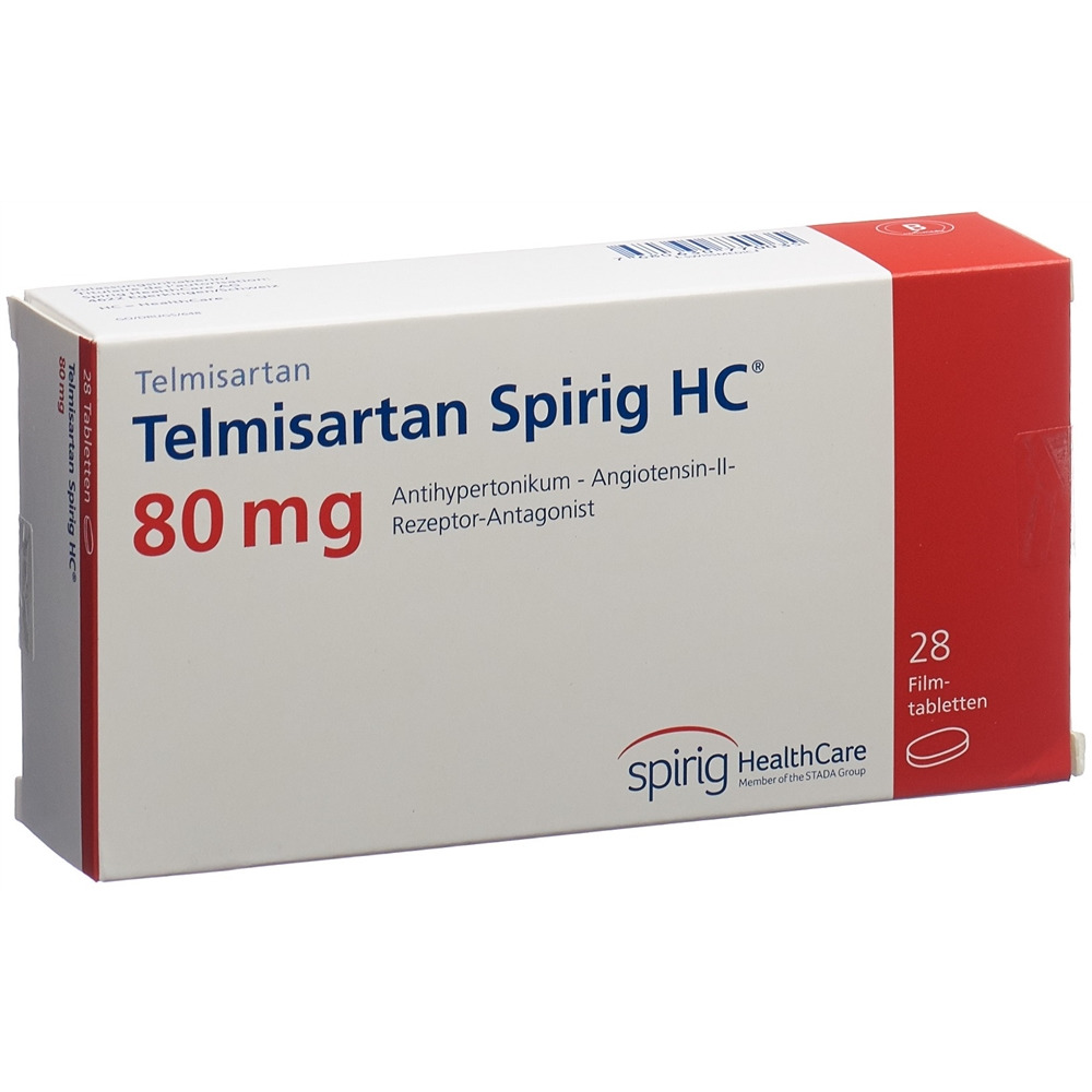 TELMISARTAN Spirig HC cpr pell 80 mg 28 pce