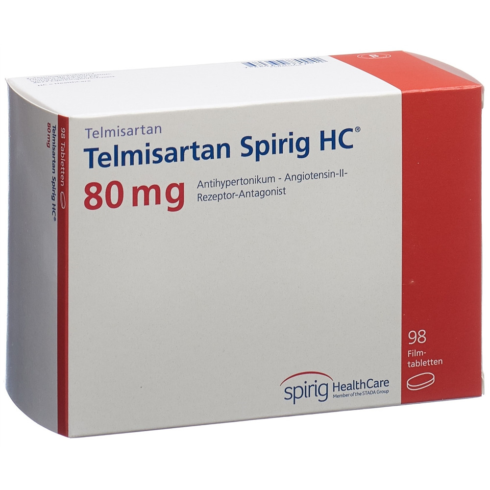 TELMISARTAN Spirig HC cpr pell 80 mg 98 pce