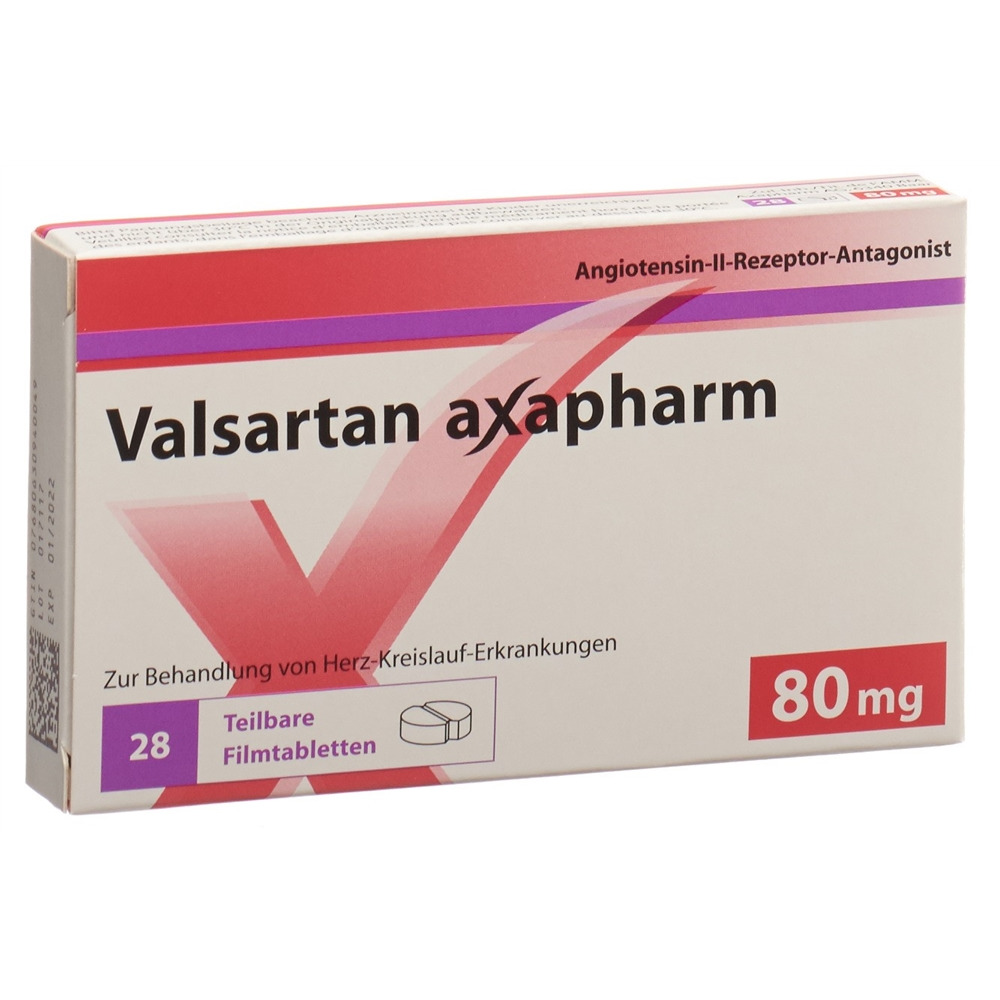 Valsartan axapharm 80 mg, Filmtabletten