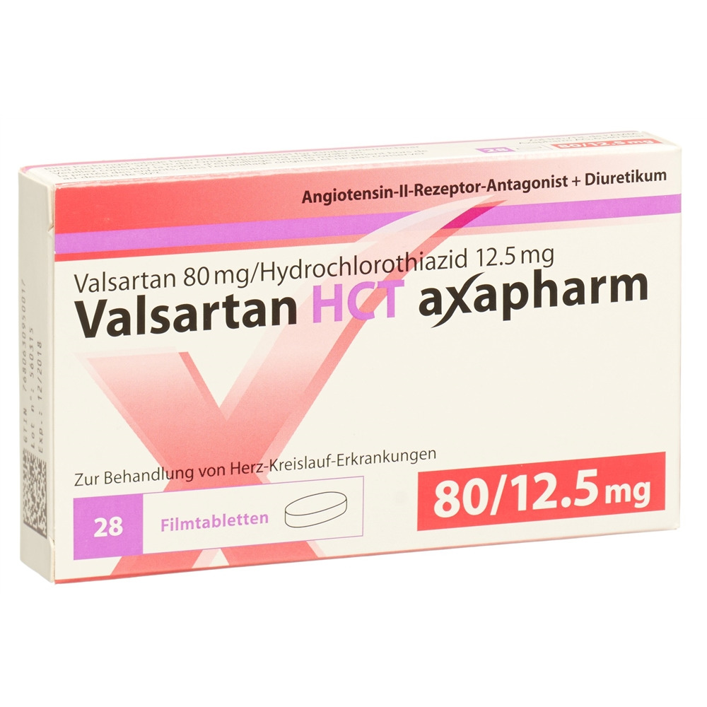 VALSARTAN HCT axapharm 80/12.5 mg 28 pce