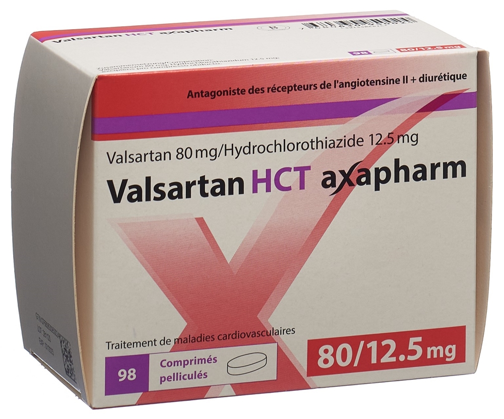 VALSARTAN HCT axapharm 80/12.5 mg 98 pce
