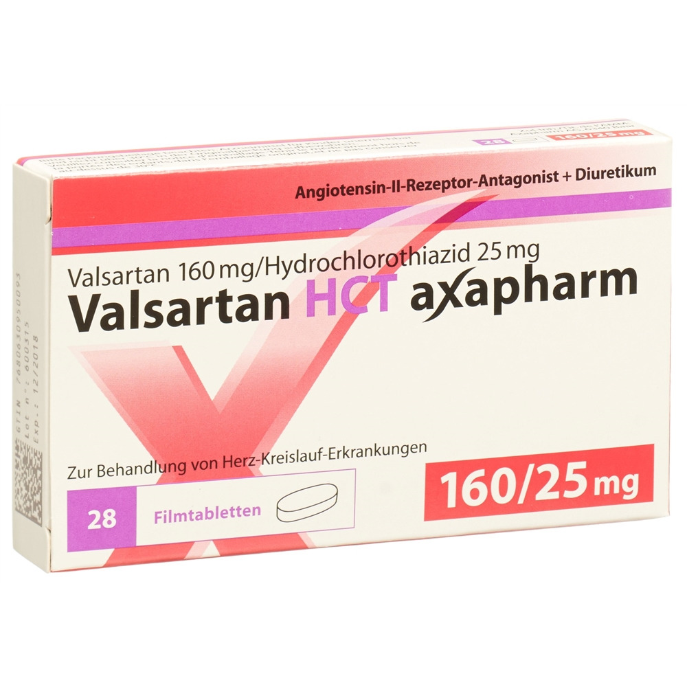 VALSARTAN HCT axapharm 160/25 mg 28 pce