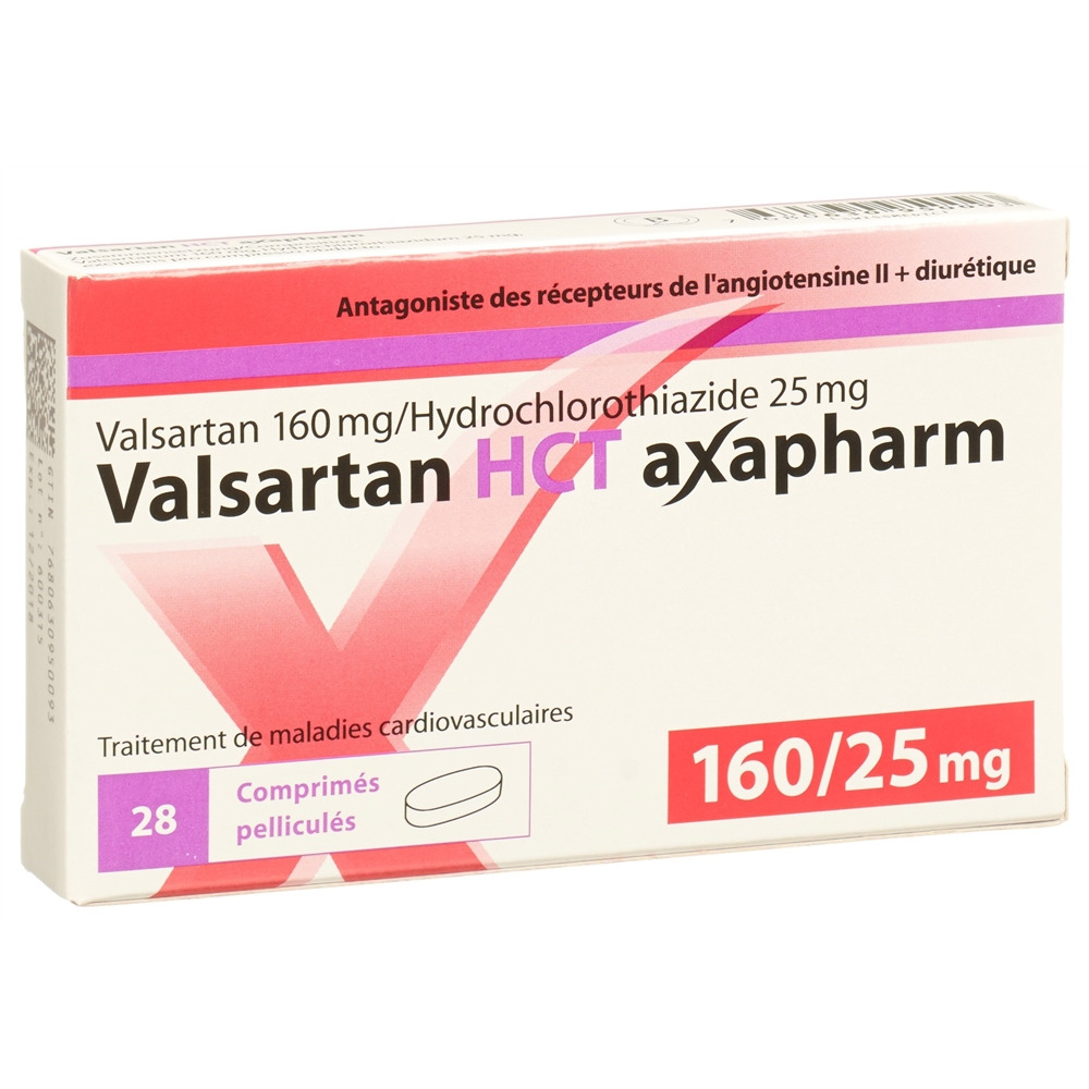 VALSARTAN HCT axapharm 160/25 mg 28 pce