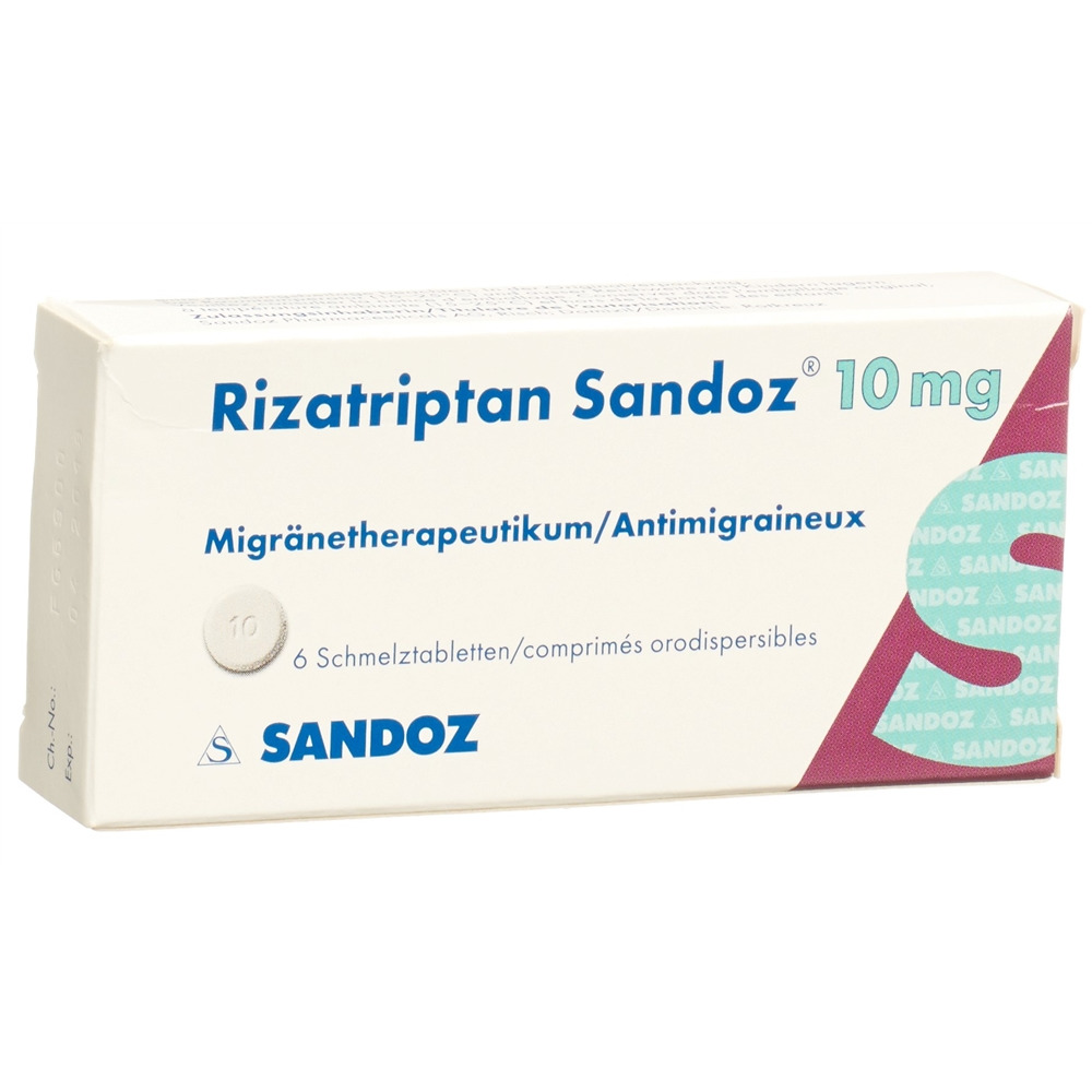 Rizatriptan Sandoz 10 mg, Schmelztabletten