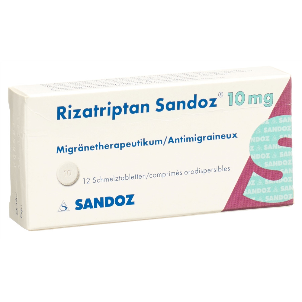 Rizatriptan Sandoz 10 mg, Schmelztabletten