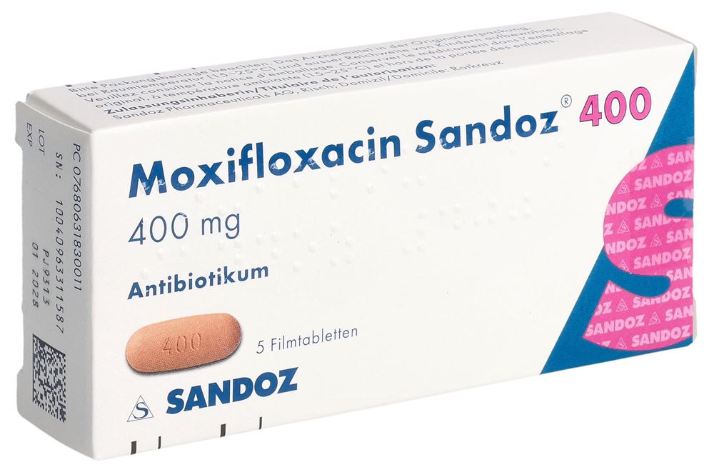 MOXIFLOXACINE Sandoz 400 mg 5 pce