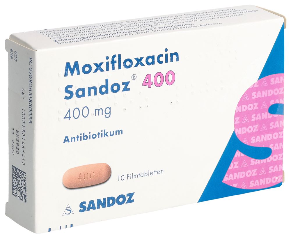 MOXIFLOXACINE Sandoz 400 mg 10 pce