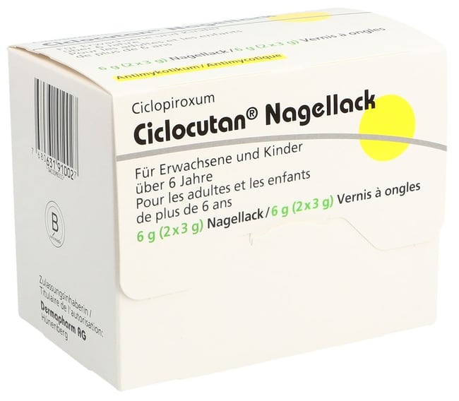 CICLOCUTAN vernis à ongles sol 80 mg/g 2 x 3 g