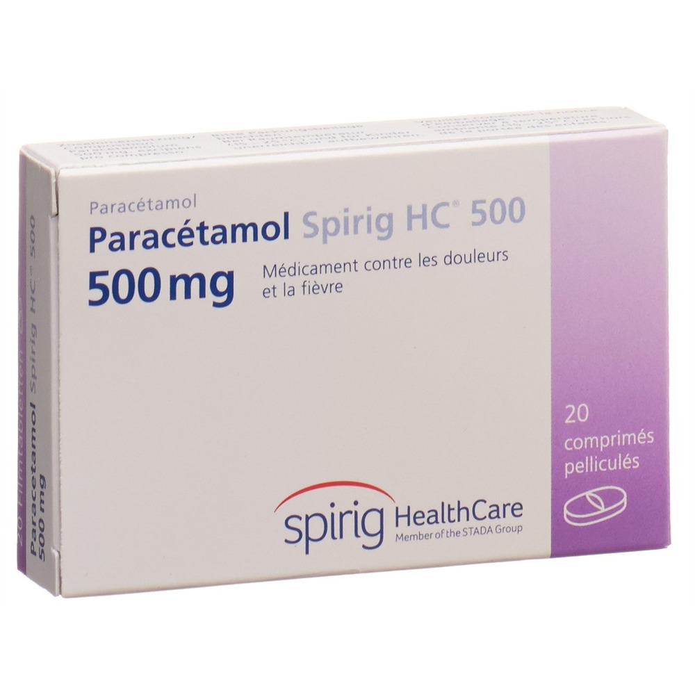 Paracetamol Spirig HC 500 mg, Filmtabletten