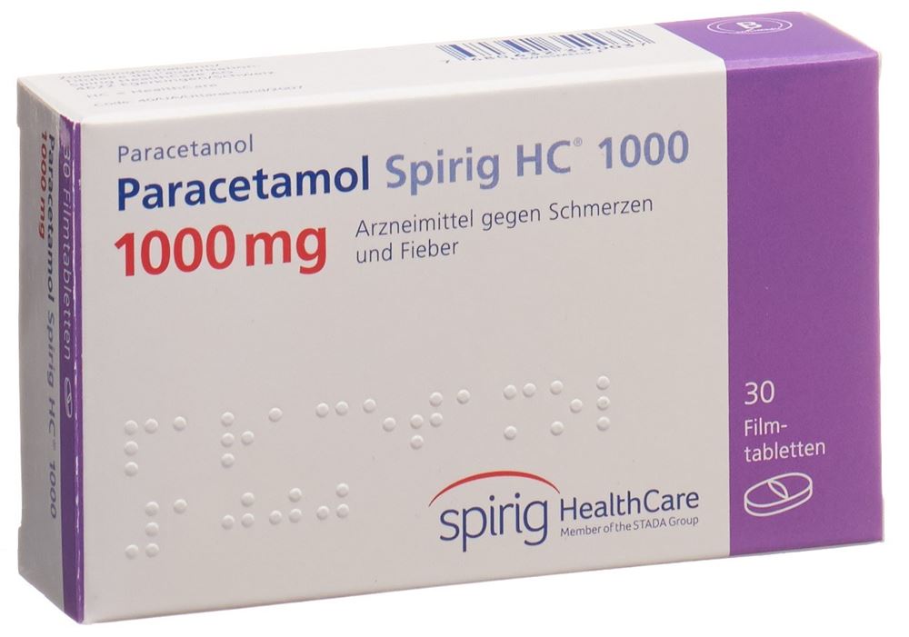 PARACETAMOL Spirig HC cpr pell 1000 mg 30 pce