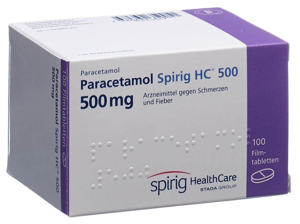 PARACETAMOL Spirig HC cpr pell 500 mg 100 pce
