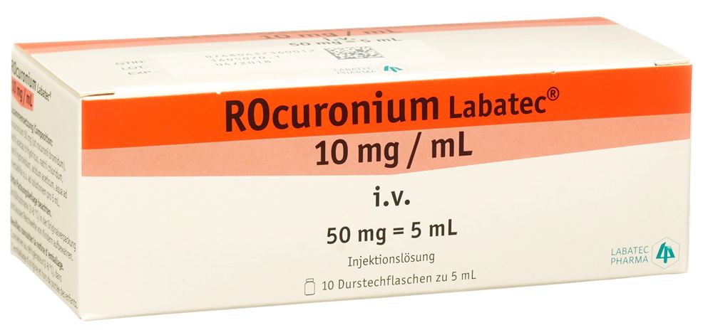 ROCURONIUM Labatec 50 mg/5ml 10 flac 5 ml